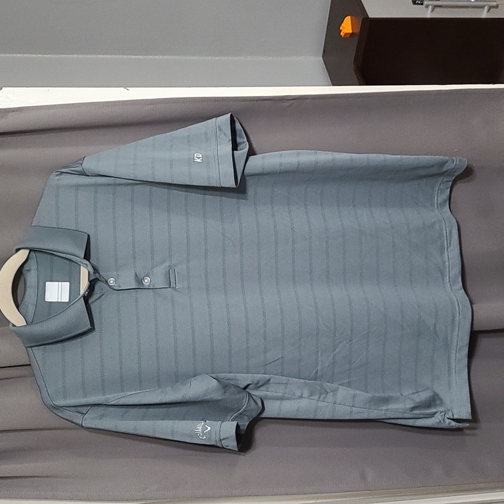 Callaway Opti-Dri Mens Golf Polo Shirt Gray Size L EUC **READ **